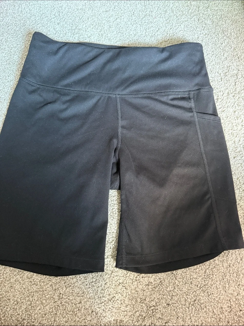 Black Buttery Soft DKNY shorts with pocket